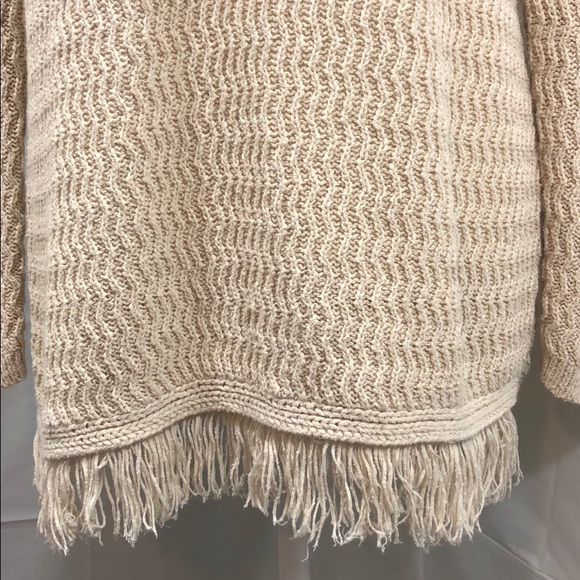 J. Jill Oatmeal Fringe Sweater Tunic - Picture 9 of 11